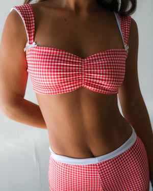 Open image in slideshow, Daphne Top / Red Gingham
