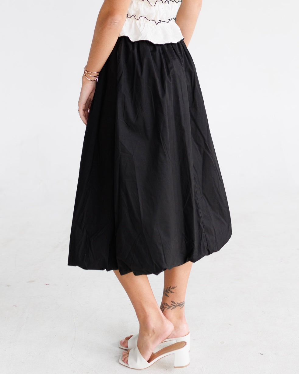 Bubble Midi Skirt | Black – Noelani The Label